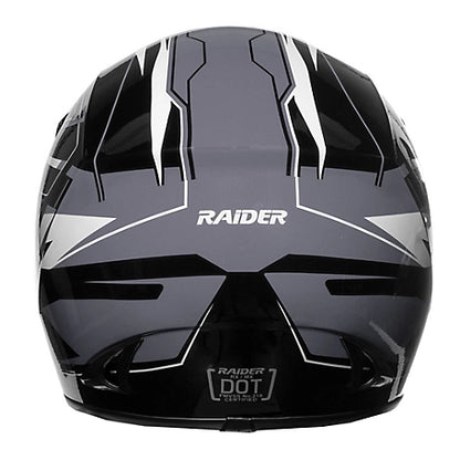 Raider RX1 Adult MX Helmet, Black / Silver - Large