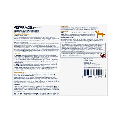 PetArmor Plus Flea and Tick Topical Treatment for Dogs 5-22 lb., 3-Pack