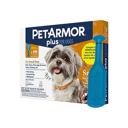 PetArmor Plus Flea and Tick Topical Treatment for Dogs 5-22 lb., 3-Pack