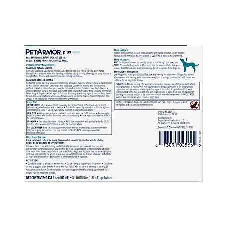 PetArmor Plus Flea and Tick Topical Treatment for Dogs 23-44 lb., 3 ct.