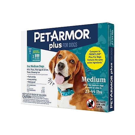 PetArmor Plus Flea and Tick Topical Treatment for Dogs 23-44 lb., 3 ct.