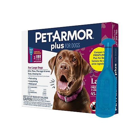 PetArmor Plus Flea and Tick Topical Treatment for Dogs 45-88 lb., 3 ct.