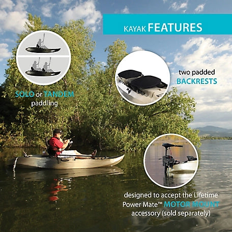 Sponsored Lifetime Sport Fisher 10 Ft. Sit-on-Top Kayak, Camo