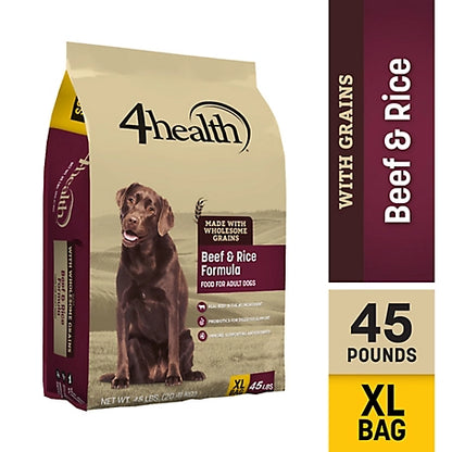 4health with Wholesome Grains Adult Beef and Rice Formula Dry Dog Food