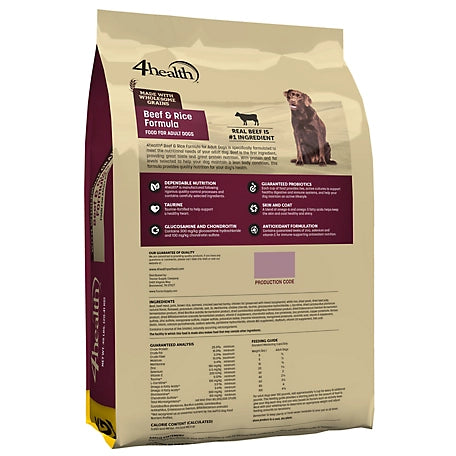 4health with Wholesome Grains Adult Beef and Rice Formula Dry Dog Food