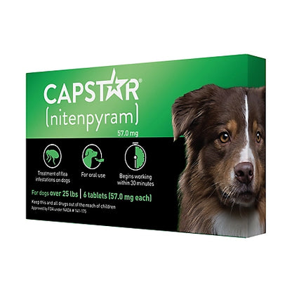 Capstar Flea Control Tablets for Dogs 25 lb. and Up, 6 ct.  4.0 (164) SKU: 146370799