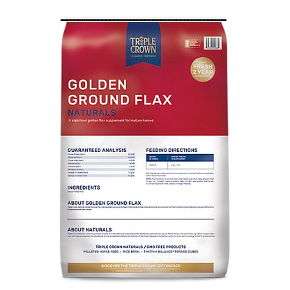 Triple Crown Naturals Golden Ground Flax Horse Supplement, 25 lb. Bag