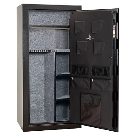 Liberty Safe Revere, 30 Long Gun + 4 Handgun, E-Lock, 40 Min Gun Safe, Black