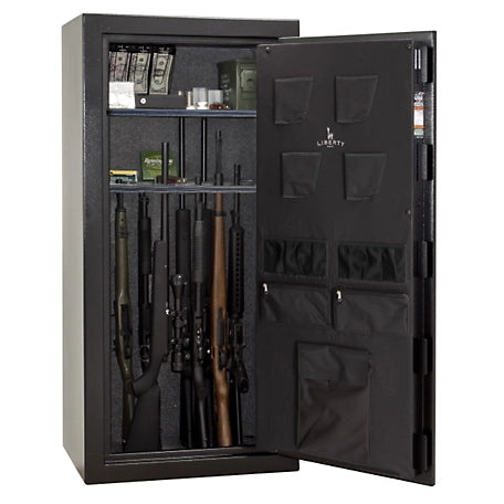 Liberty Safe Revere, 30 Long Gun + 4 Handgun, E-Lock, 40 Min Gun Safe, Black