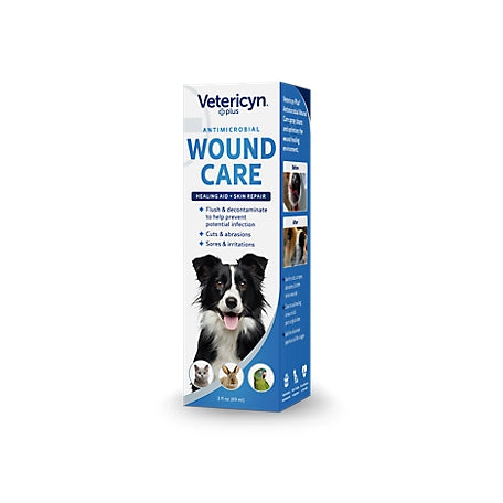 Vetericyn Plus Antimicrobial Wound Care Spray for Dogs and Cats, 3-ounce