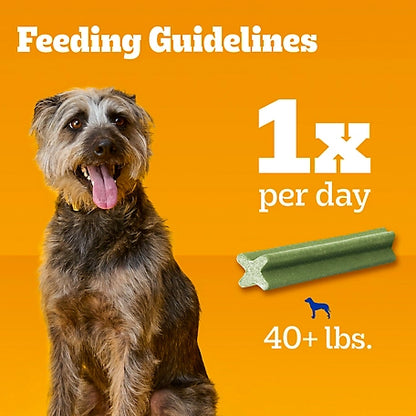 DENTASTIX Dental Dog Treats for Large Dogs Fresh Flavor Dental Bones, 1.87 lb. Value Pack (36 Treats)