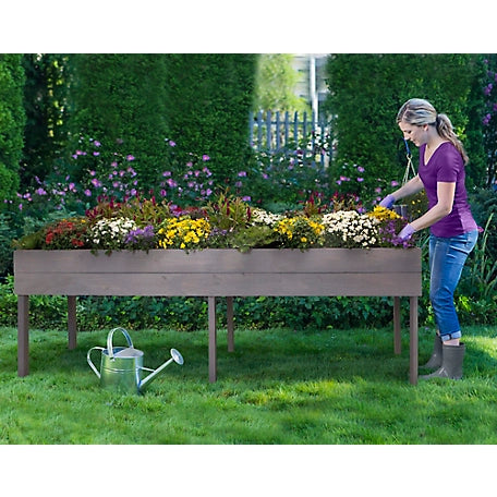 Universal Forest Products 12 cu. ft. Wood Elevated Garden Planter, 95 in