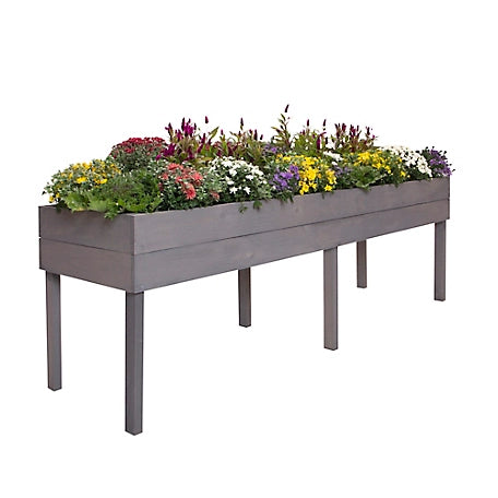 Universal Forest Products 12 cu. ft. Wood Elevated Garden Planter, 95 in