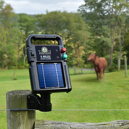 American Farm Works 0.1 Joule 5-Mile Solar-Powered Fence Energizer