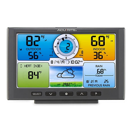 Accuride 5-in-1 Weather Station with Color Display, 330 ft. Max Range