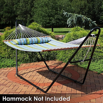 Sunnydaze Decor Universal Multi-Use Heavy-Duty Steel Hammock Stand for 9 to 14 Feet Hammocks - 550 lb Weight Capacity - Black