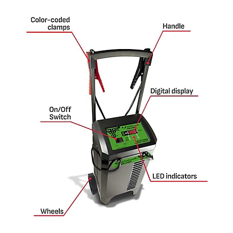 Farm & Ranch Schumacher Electric FR01547 300 Amp 12 Volt and 200 Amp 6 Volt Wheeled Battery Charger and