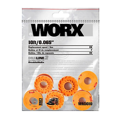 WORX 15 in. Replacement String Trimmer Spools for 20V GT Single Line, 6-Pack