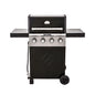 Even Embers Gas 4-Burner Grill, Silver/Black