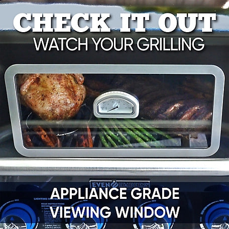 Even Embers Gas 4-Burner Grill with Glass Window