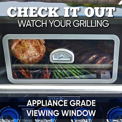 Even Embers Gas 4-Burner Grill with Glass Window