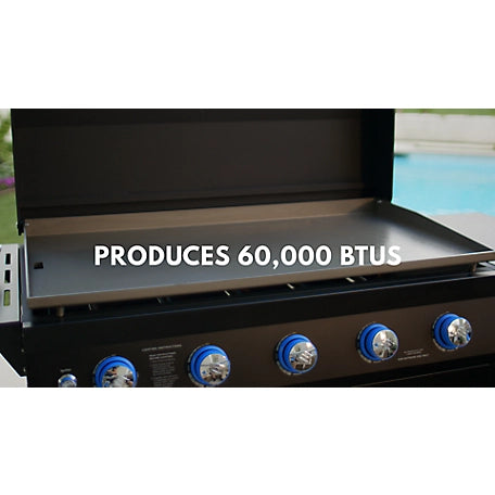 Even Embers Gas 5-Burner Griddle with Lid