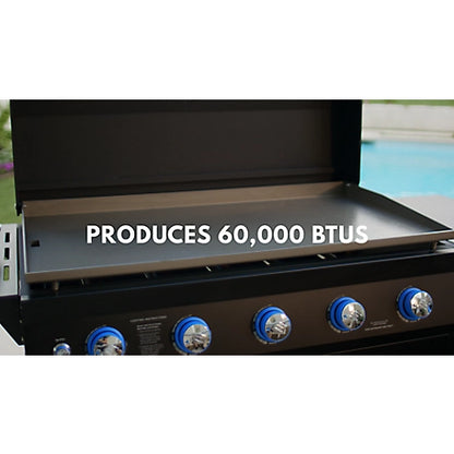 Even Embers Gas 5-Burner Griddle with Lid