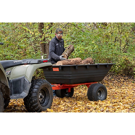 Agri-Fab Tow Behind 18 cu. ft. ATV Poly Swivel/Dump Cart 1000lb Capacity