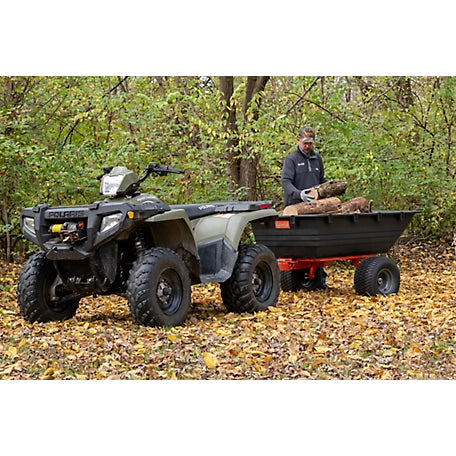 Agri-Fab Tow Behind 18 cu. ft. ATV Poly Swivel/Dump Cart 1000lb Capacity