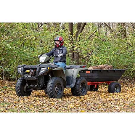 Agri-Fab Tow Behind 18 cu. ft. ATV Poly Swivel/Dump Cart 1000lb Capacity