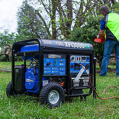 DuroMax 13,000 Watt Dual-Fuel 500cc Portable Generator with CO Alert