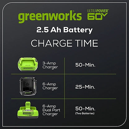 Greenworks 60V UltraPower 2.5Ah Lithium-Ion Battery