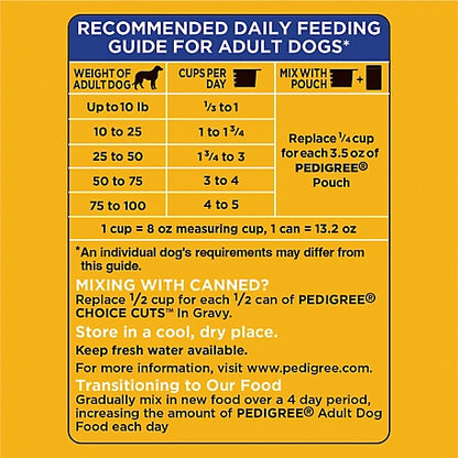 Pedigree Complete Nutrition Adult Roasted Chicken, Rice and Vegetable Flavor Dry Dog Food