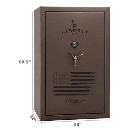 Liberty Safe Revere, 64 Long Gun + 6 Handgun, E-Lock, 60 Min Gun Safe, Midnight Bronze