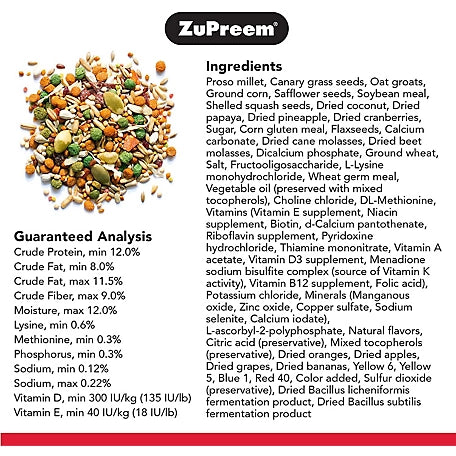 ZuPreem Zp Smartselects Cocktiel 12/2.5 lb.