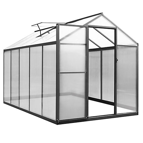 Veikous 6 ft. x 10 ft. Walk-In Garden Greenhouse with Adjustable Roof for Outdoor