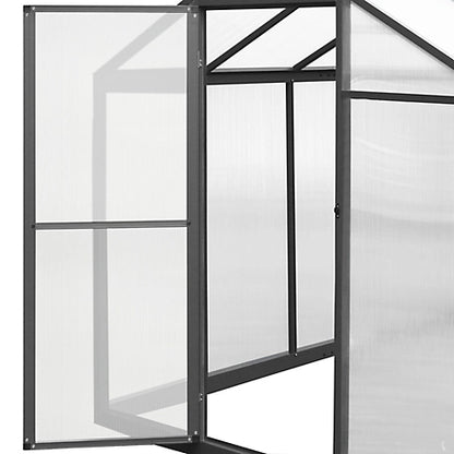 Veikous 6 ft. x 10 ft. Walk-In Garden Greenhouse with Adjustable Roof for Outdoor