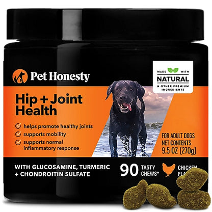 Pet Honesty Hip + Joint Health Chicken Flavor Soft Chews Dog Supplements