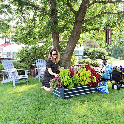 Sunnydaze Decor 236 qt. Galvanized Steel Raised Garden Beds, 2-Pack