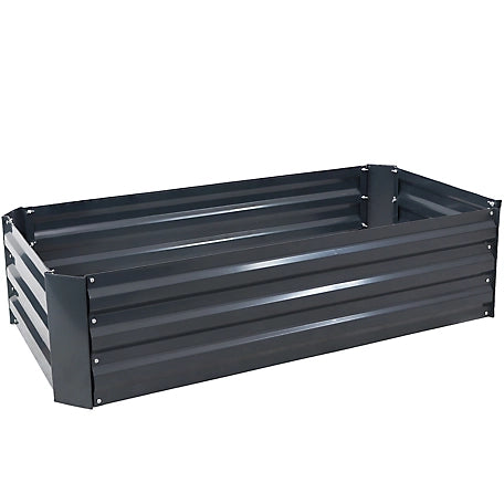 Sunnydaze Decor 236 qt. Galvanized Steel Raised Garden Beds, 2-Pack