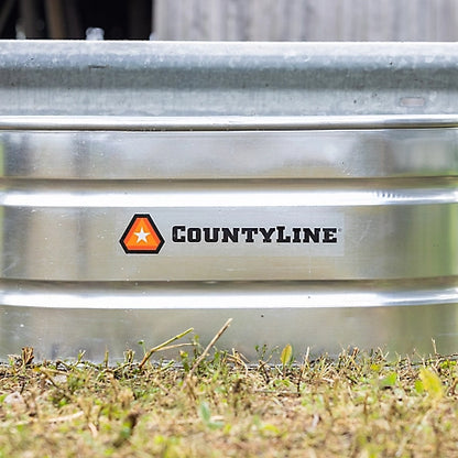 CountyLine 100 gal. Oval Galvanized Stock Tank, 2 ft. X 4 ft. X 2 ft.