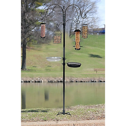 Ashman Deluxe Premium Bird Feeding Station with 4 Multiple Hooks and 4 Bird Feeders Hanging Kit for Attracting Wild Birds