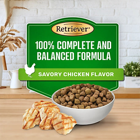 Retriever Adult Complete Nutrition Mini Chunk Savory Chicken Recipe Dry Dog Food, 50 lb. Bag