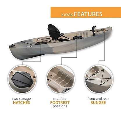 Lifetime Tamarack 10 Ft. Sit-on-Top Angler Kayak, Recon Fusion