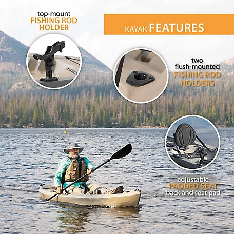 Lifetime Tamarack 10 Ft. Sit-on-Top Angler Kayak, Recon Fusion