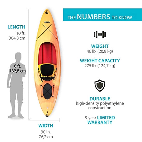 Lifetime Cruze 10 Ft. Sit-Inside Kayak, Sunset Fusion