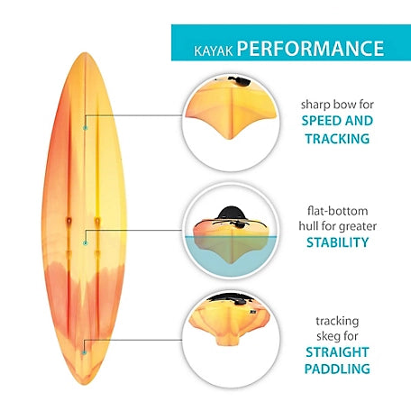 Lifetime Cruze 10 Ft. Sit-Inside Kayak, Sunset Fusion