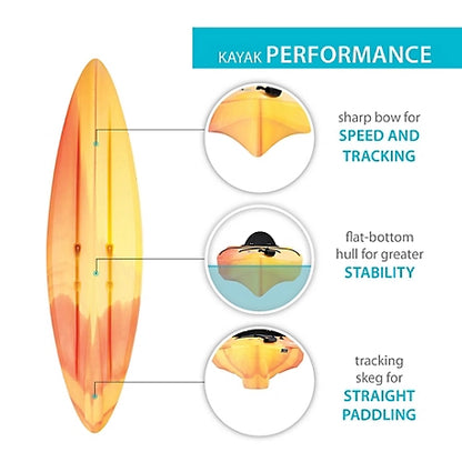 Lifetime Cruze 10 Ft. Sit-Inside Kayak, Sunset Fusion