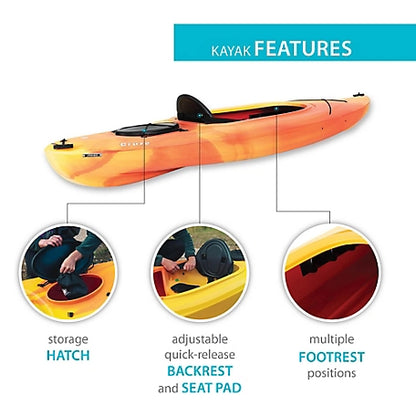 Lifetime Cruze 10 Ft. Sit-Inside Kayak, Sunset Fusion