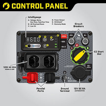 Champion Power Equipment 2500-Watt Ultralight Portable Inverter Generator with CO Shield